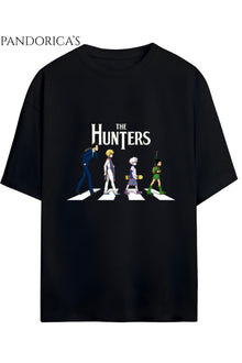 HUNTER X HUNTER Anime Tasarımı Yazılı Baskılı Unisex Pamuklu Relaxed Kalıp Tişört
