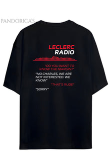 Pandorica's Charles Leclerc İkonik Diyalog Tasarimi Göğüs ve Sırt Baskılı Unisex Pamuklu T-shirt