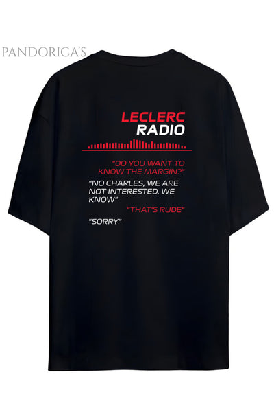 Pandorica's Charles Leclerc İkonik Diyalog Tasarimi Göğüs ve Sırt Baskılı Unisex Pamuklu T-shirt