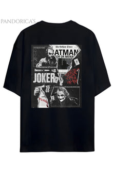 Pandorica's Joker Tasarımı Sırt Ve Göğüs Baskılı "Smile" Yazılı Unisex Pamuklu T-shirt
