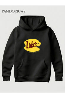 GILMORE GIRLS İkonik "LUKE'S" Tasarımı Yazılı Baskılı Unisex Kapüşonlu Pamuklu Sweatshirt Hoodie