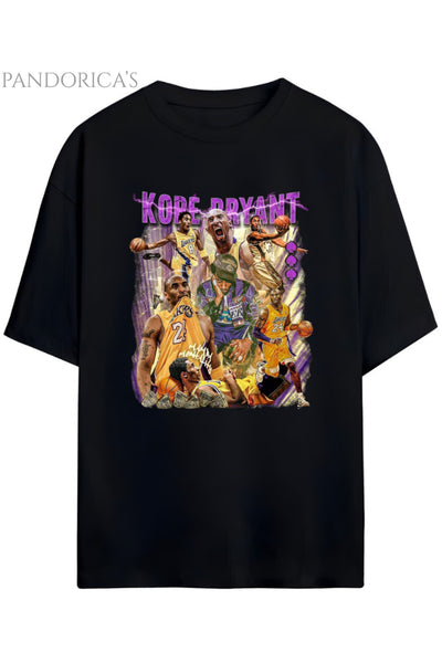 Pandorica's Kobe Bryant Tasarımı Baskılı Unisex Pamuklu T-shirt