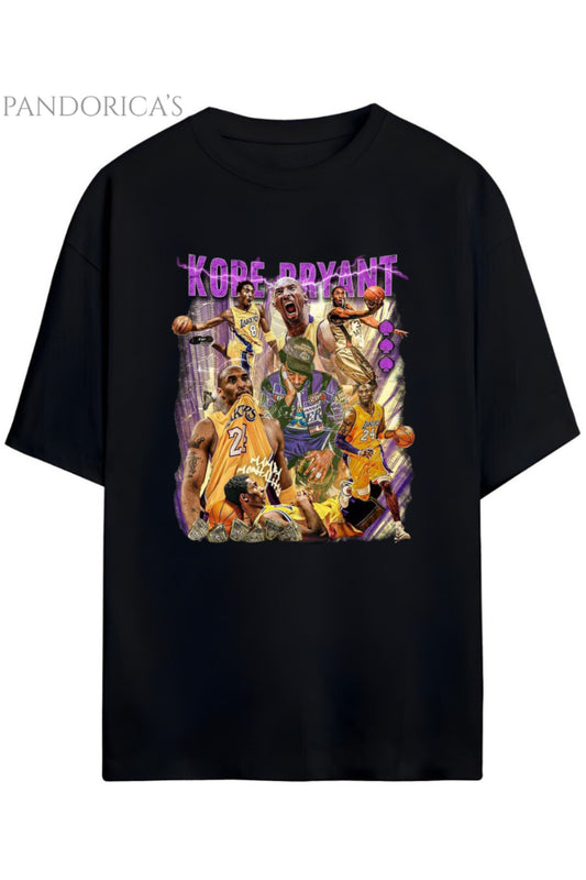 Pandorica's Kobe Bryant Tasarımı Baskılı Unisex Pamuklu T-shirt