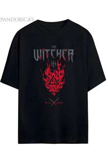 Pandorica's THE WITCHER Tasarımı Baskılı Yazılı Unisex Pamuklu T-shirt