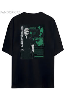 Pandorica's Resident Evil Tasarimi Albert Wesker Sırt Baskılı Unisex Pamuklu T-shirt