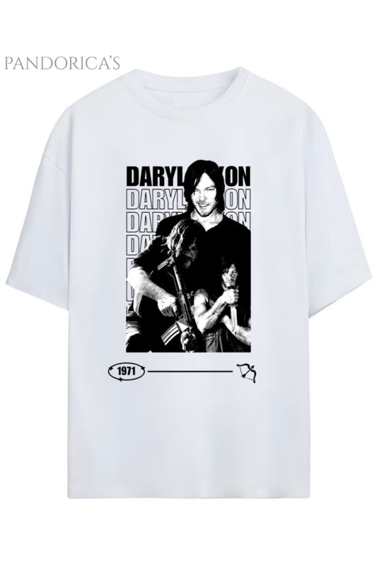 The Walking Dead DARYL DIXON Yazılı Baskılı Pamuklu Relaxed Kalıp Unisex Tişört