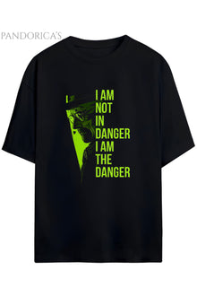 Pandorica's Breaking Bad Tasarımı -I Am The Danger- Yazılı Baskılı Unisex Pamuklu T-shirt
