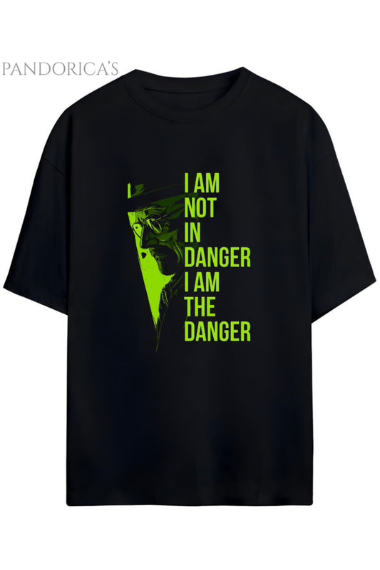 Pandorica's Breaking Bad Tasarımı -I Am The Danger- Yazılı Baskılı Unisex Pamuklu T-shirt