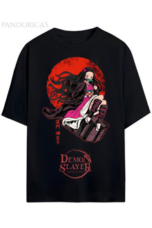 Pandorica's Demon Slayer Tasarimi Unisex Pamuklu T-shirt