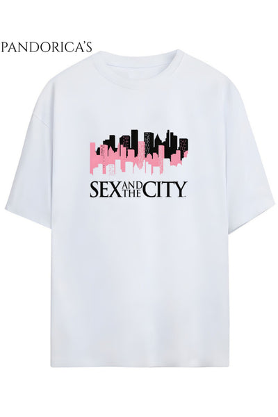 Sex And The City Tasarım Serisi Yazılı Baskılı Relaxed Kalıp Pamuklu Tişört