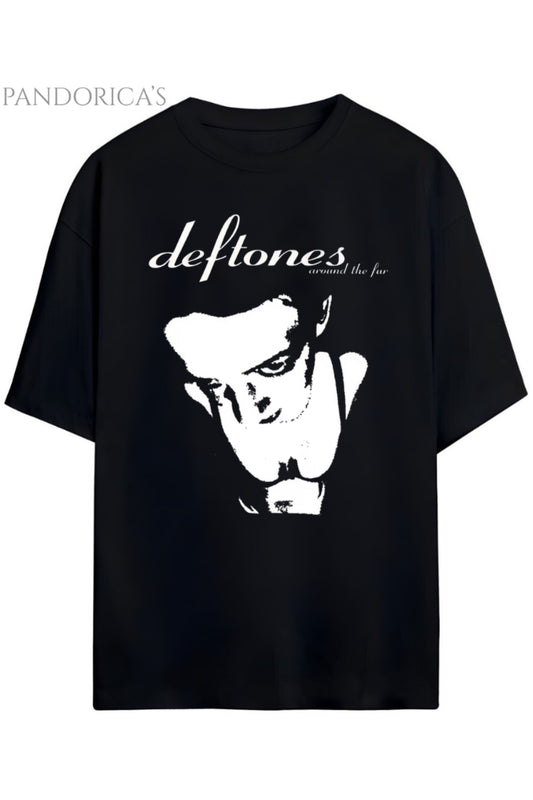 Pandorica's Deftones Tasarımı "Around The Fur" Baskılı Unisex Pamuklu T-shirt