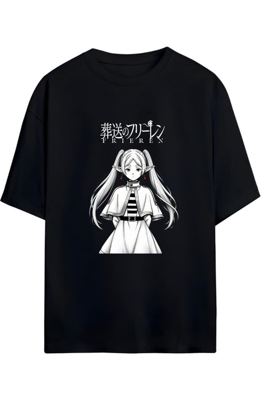 Frieren: Beyond Journey's End (Sousou no Frieren) Baskılı Yazılı Pamuklu Unisex Tişört