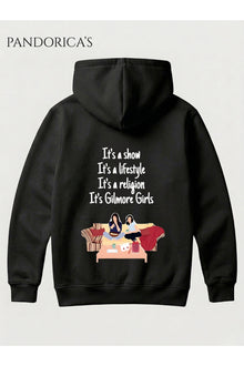 GILMORE GIRLS LORELAI & RORY Tasarımı Yazılı SIRT Baskılı Unisex Kapüşonlu Pamuklu Sweatshirt Hoodie