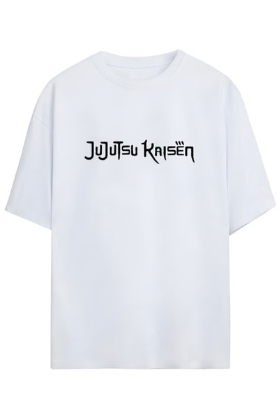 Jujutsu Kaisen Anime Serisi Sırt ve Ön Baskılı Yazılı Pamuklu Unisex Tişört