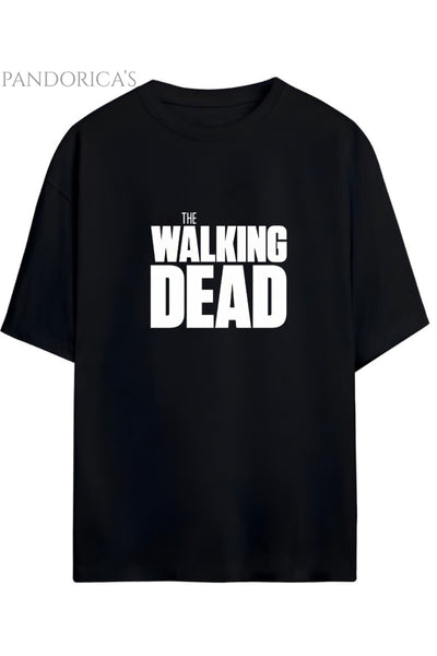 The Walking Dead Yazılı Baskılı Pamuklu Relaxed Kalıp Unisex Tişört