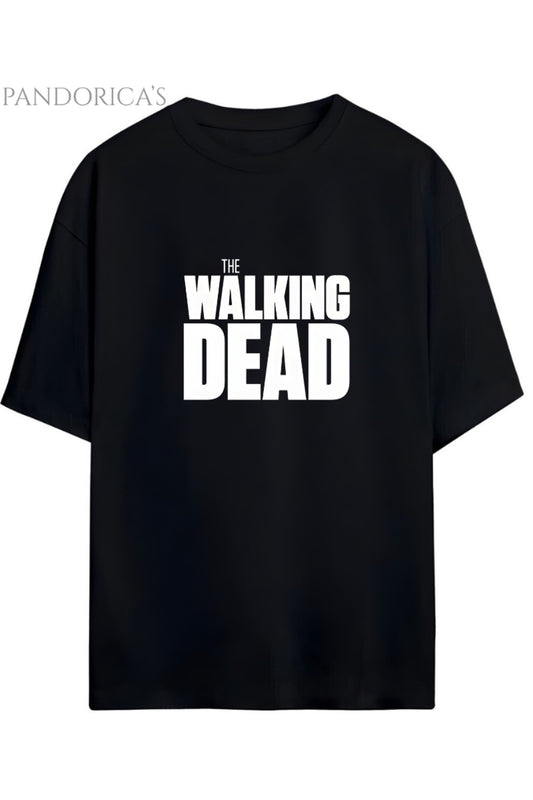 The Walking Dead Yazılı Baskılı Pamuklu Relaxed Kalıp Unisex Tişört