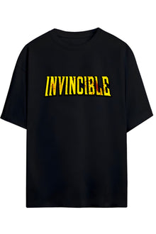 INVINCIBLE İKONİK FONTTA BASKILI PAMUKLU RELAXED KALIP UNISEX TİŞÖRT