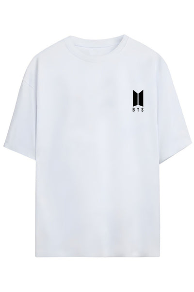 BTS K-Pop "BTS ARMY" Sırt Ve Göğüs Baskılı Yazılı Relaxed Kalıp Pamuklu Unisex T-shirt