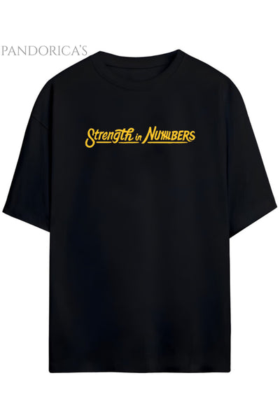 Pandorica's Stephen Curry Tasarımı 30 Strenght In Numbers Yazılı Baskılı Unisex Pamuklu T-shirt