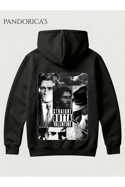 Red Dead Redemption 2 Arthur Morgan Tasarımı Yazılı SIRT Baskılı Unisex Kapüşonlu Pamuklu Sweatshirt Hoodie