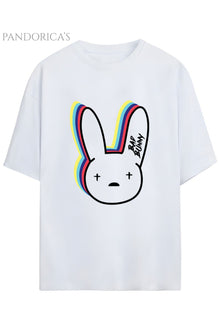 BAD BUNNY TASARIM SERİSİ YAZILI BASKILI RELAXED KALIP PAMUKLU UNISEX TİŞÖRT