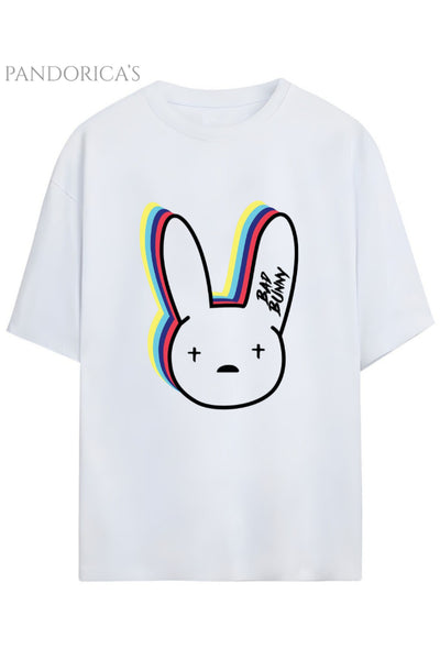 BAD BUNNY TASARIM SERİSİ YAZILI BASKILI RELAXED KALIP PAMUKLU UNISEX TİŞÖRT