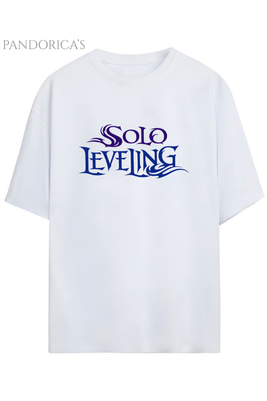 Solo Leveling Anime Tasarım Serisi Yazılı Baskılı Pamuklu Unisex Tişört