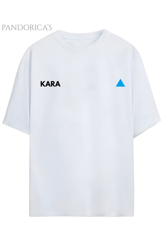 Detroit:Become Human Tasarım Serisi KARA AX400 Yazılı Baskılı Pamuklu Unisex Tişört