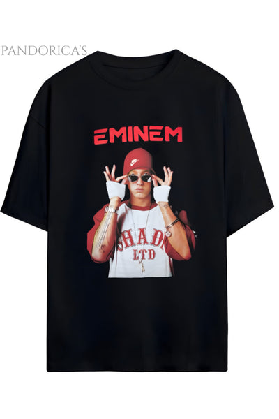 EMINEM TASARIMI BASKILI YAZILI PAMUKLU UNISEX TİŞÖRT
