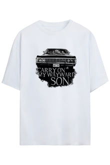 Supernatural Tasarimi Unisex Pamuklu T-shirt
