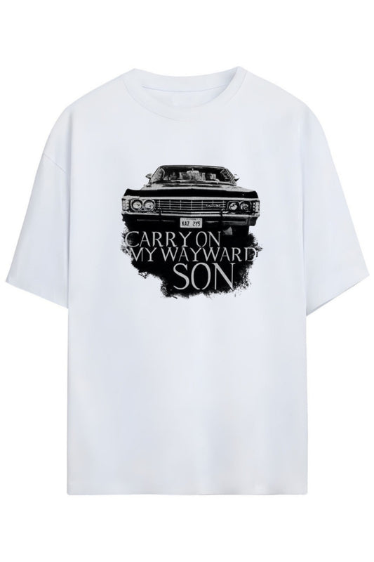 Supernatural Tasarimi Unisex Pamuklu T-shirt