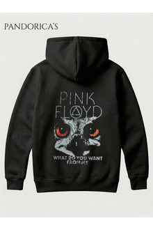 PINK FLOYD Tasarımı Yazılı Sırt Baskılı Unisex Kapüşonlu Sweatshirt Pamuklu Hoodie