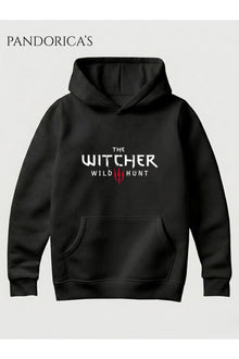 THE WITCHER 3 WILD HUNT Tasarımı Yazılı Baskılı Unisex Kapüşonlu Pamuklu Gamer Sweatshirt Hoodie