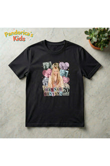 Pandorica's Hannah Montana Miley Cyrus 20. Yıl Özel Pamuklu Çocuk T-Shirt
