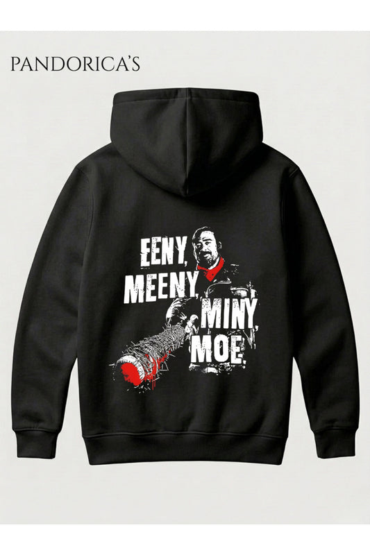 THE WALKING DEAD Tasarımı Yazılı SIRT Baskılı %100 Pamuk 3 İplik Kışlık Kapüşonlu Kanguru Cepli Basic Sweatshirt (Hoodie)