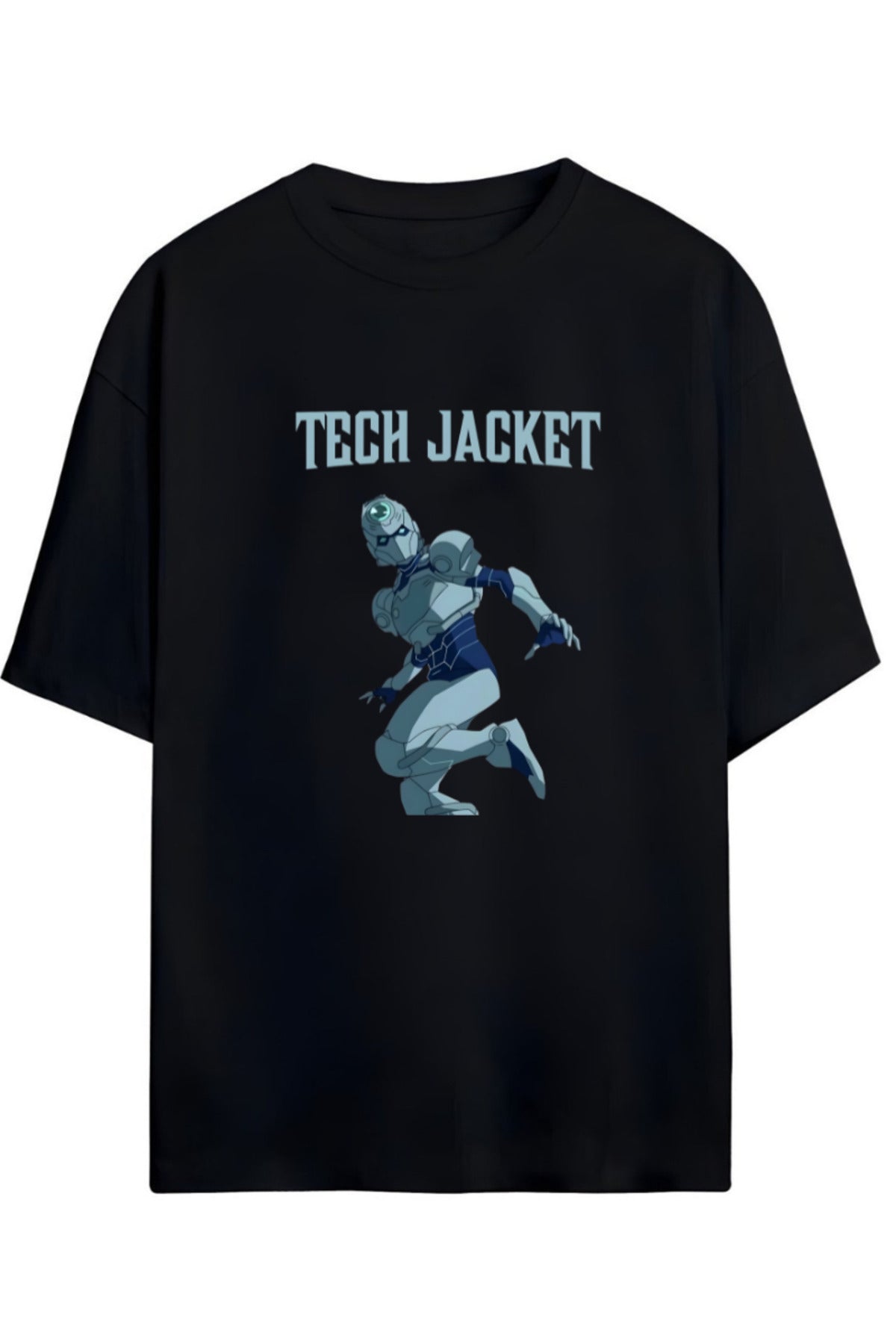 Invincible Tech Jacket Baskılı Yazılı Pamuklu Relaxed Kalıp Unisex Tişört
