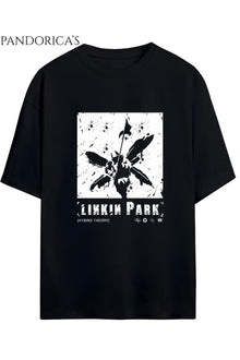 Linkin Park "HYBRID THEORY" Albüm Tasarimi Yazılı Baskılı Unisex Pamuklu T-shirt