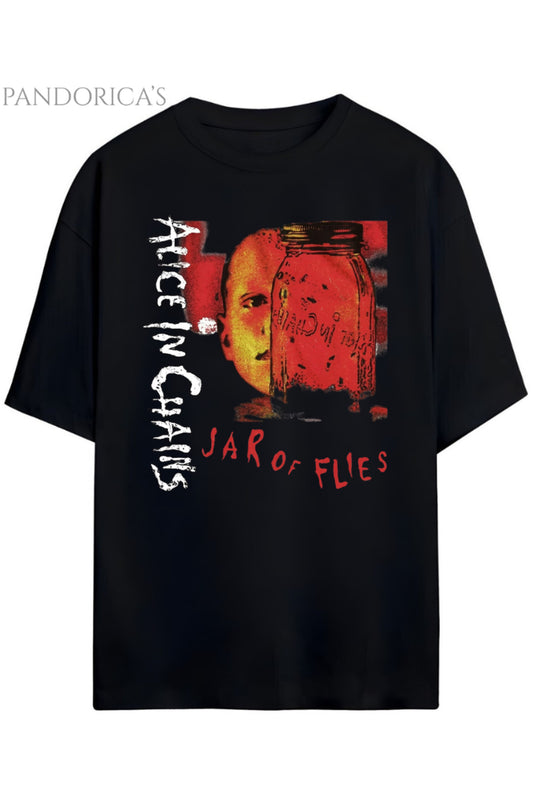 Pandorica's Alice İn Chains ''Jar Of Flies'' Baskılı Unisex Pamuklu T-shirt