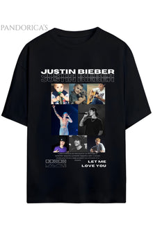 JUSTIN BIEBER BASKILI BEYAZ PAMUKLU UNISEX TİŞÖRT