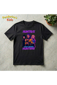 Pandorica's Kpop İblis Avcıları (Demon Hunters) Tasarımı Pamuklu Unisex Çocuk T-shirt