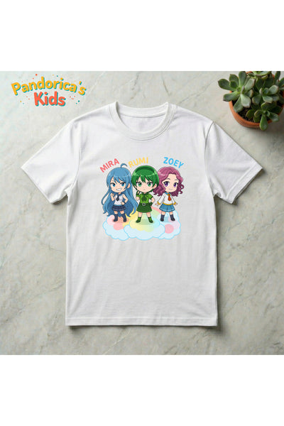 Pandorica's Kpop İblis Avcıları (Demon Hunters) Tasarımı Pamuklu Unisex Çocuk T-shirt