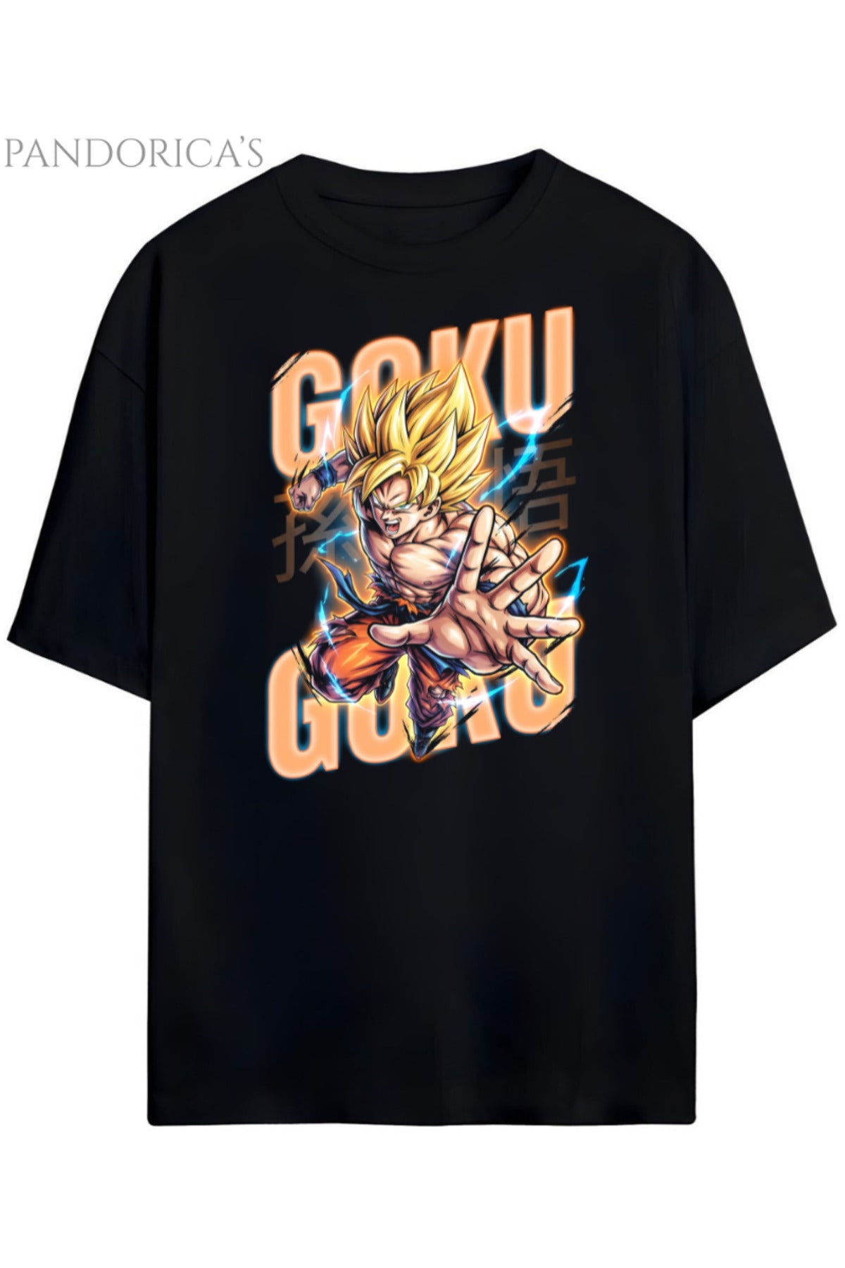 Siyahgoku Pandorica's Dragon Ball Z Goku Tasarımı Unisex Pamuklu T-Shirt - 54