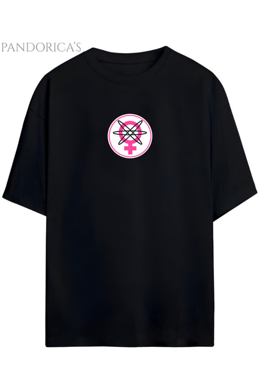 INVINCIBLE ATOM EVE BASKILI PAMUKLU RELAXED KALIP UNISEX TİŞÖRT