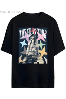Pandorica's Taylor Swift THE ERAS TOUR Tasarımı Baskılı Yazılı Unisex Pamuklu T-shirt