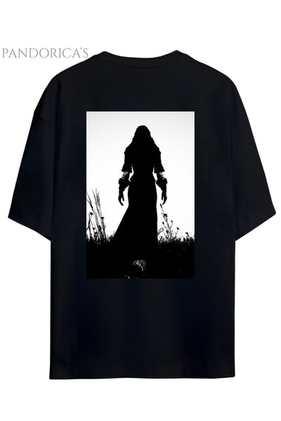Pandorica's THE WITCHER Tasarımı Sırt Baskılı Unisex Pamuklu T-shirt