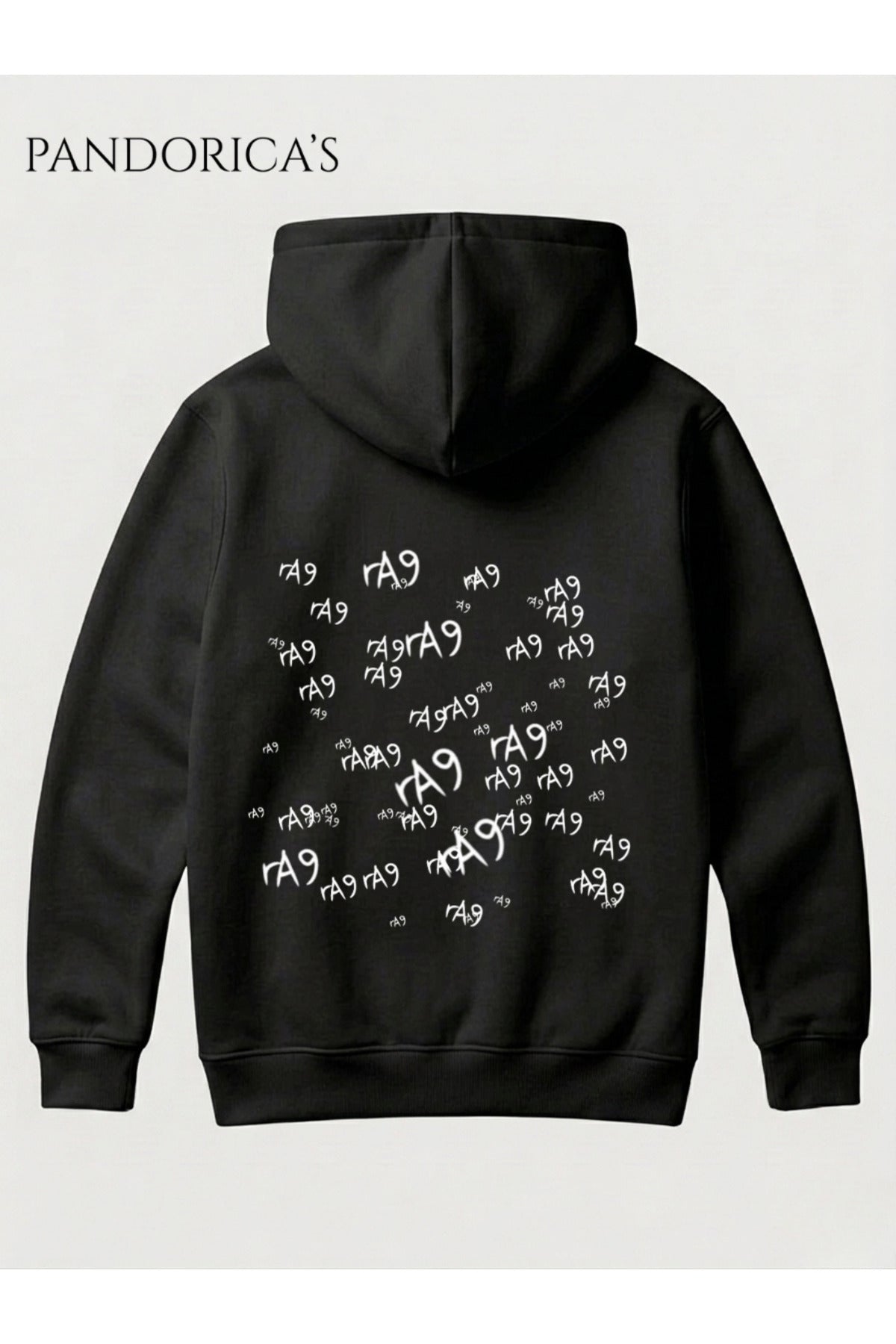 Siyah Detroit:become Human Tasarımı "Software Instability R19" Yazılı Sırt Ve Ön Baskılı Unisex Kapüşonlu Pamuklu Sweatshirt Hoodie - 50