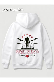 THE WITCHER "GERALT OF RIVIA PROFFESSIONAL HUNTER SERVICE" Tasarımı Yazılı Efsun SIRT Baskılı Unisex Kapüşonlu Pamuklu Gamer Sweatshirt Hoodie