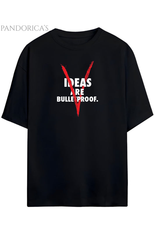 Pandorica's V For Vendetta Tasarımı Unisex Pamuklu T-shirt
