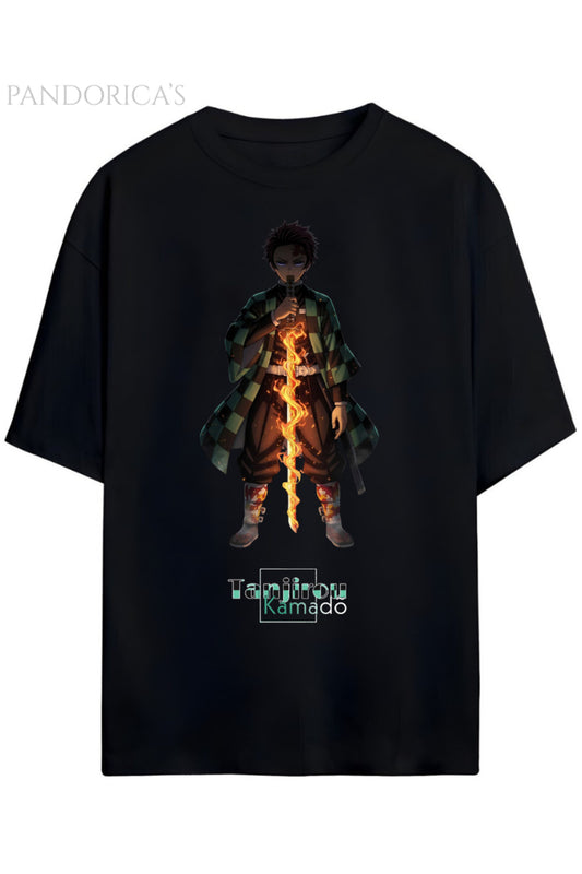 Pandorica's Demon Slayer Tasarimi Unisex Pamuklu T-shirt