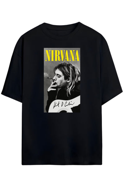 Nirvana Tasarımı Unisex Pamuklu T-shirt